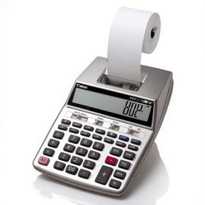 Calculatrice de bureau Canon P-23 DTSC II Violette/Rouge avec finition argentée métallique 163 x 56 x 230 mm Fonctionnement sur piles/prise secteur CANON - Product Image 2