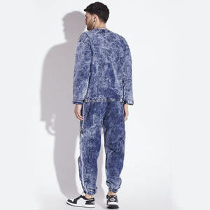 Nouvelle mode Ensembles de survêtements 2 pièces délavés à l'acide pour hommes Survêtement pour couples vierge avec logo personnalisé pour l'hiver - Product Image 3