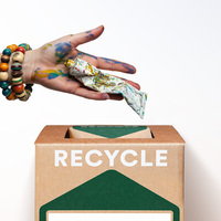 Caja Pequeña para Manualidades y Artesanía TerraCycle, Modelo CS1-S-FR, Cero Desperdicio