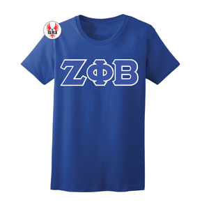 Zeta T-shirt en chenille à manches 1920 Zeta Phi Beta Sorority Apparel T-shirt en coton de qualité supérieure Doux Coupe confortable Logo brodé - Product Image 6