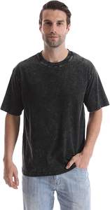 T-shirts pour hommes de haute qualité, surdimensionnés, en coton lourd, lavés à l'acide, vintage, unisexe, coupe ample, manches courtes, décontractés, streetwear - Product Image 3