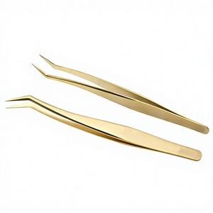 Pinzas para Pestañas LASHMETICS de Acero Inoxidable de Alta Calidad, Punta Puntiaguda, Textura Suave, Agarre de Diamante Preciso y Duradero - Product Image 1