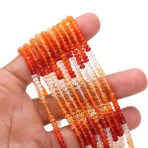 AA calidad Natural mexicano fuego ópalo facetado Rondelle cuentas sueltas piedras preciosas joyería moda mexicano ópalo piedra Mehrajudin cuentas - Product Image 5