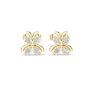 0.36 CT Butterfly Lab Diamond <b>Stud</b> Earrings VVS-VS EF Clarity 18KT, 14KT, 10KT Gold & 925 <b>Silver</b> Rose, Yellow, White Gold - Product Image 2