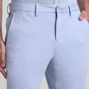 Pantalones de negocios informales ajustados para hombre más vendidos, 100% algodón tejido, cintura media, botón, cierre de mosca - Product Image 4
