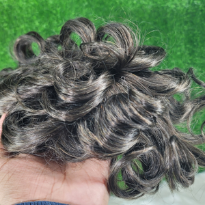 Parche de Cabello con Frente de Encaje de Cabello Indio BD para Hombres (Cabello Remy) Sistema de Cabello 100% Humano / Peluca Lisa para Hombres - Product Image 3