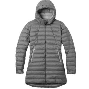 Veste matelassée longue à capuche personnalisée pour femmes, design personnalisé, manches longues, finition matelassée, chaude pour l'hiver, rembourrée, long manteau - Product Image 5