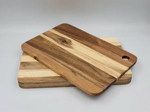 Tabla de Cortar Reversible de Madera de Alta Calidad para Cortar y Servir, Ideal para el Hogar y Cocina Profesional, Loto Azul - Product Image 3