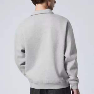 Fashion <b>Plain</b> <b>Black</b> Pullup <b>Sweatshirt</b> Custom Logo <b>Sweatshirt</b> High Quality Pullover <b>Sweatshirt</b> Without Hood - Product Image 5