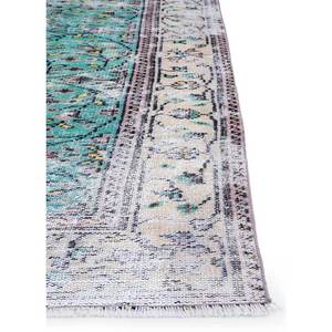 Handmade Large Area Vintage Green Wool <b>Rug</b> 9x12 Rectangle Floral Abstract Patterns for Home Living Room Teen Hallway-Pae-1315 - Product Image 4