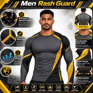 Rashguard moderne pour hommes, respirant, écologique, séchage rapide, alliant confort et performance, construction flexible, athlétique - Product Image 6