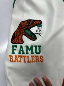 Chaqueta Universitaria Famu de la Universidad Agrónoma y Mecánica de Florida, para Hombre y Mujer, Estilo Vintage, de Lana y Seda, Bordada, con Botones Decorativos, para Invierno - Product Image 6