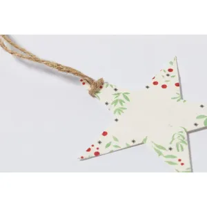 Étoiles en papier semé écologiques Nuvli, décorations pour boules et ornements d'arbre de Noël - Product Image 4