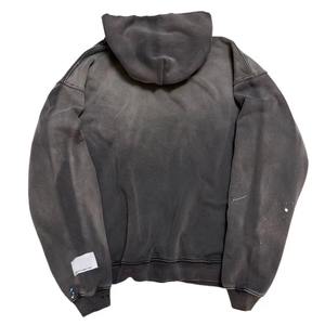 Heavy Plain Custom Heavyweight Distress Oversized Blank Stone Acid Vintage Wash Sudadera con capucha - Product Image 6