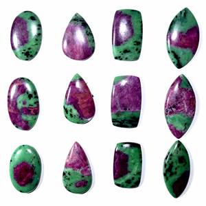 ทับทิมธรรมชาติใน Zoisite Cabochon ขายส่งอัญมณีทับทิม Zoisite อัญมณีหลวมสําหรับเครื่องประดับทําเครื่องประดับหินอัญมณี - Product Image 5