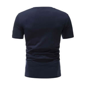 Vente en gros T-shirt à blocs de couleurs 100% coton pour hommes Vêtements décontractés T-shirt de haute qualité avec logo personnalisé pour hommes - Product Image 2