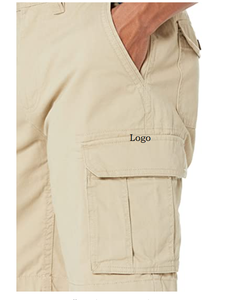 Pantalones cortos de carga sueltos informales de verano con logotipo personalizado, pantalones cortos de carga de gran tamaño para deportes al aire libre con cordón de algodón para entrenamiento para hombres - Product Image 4