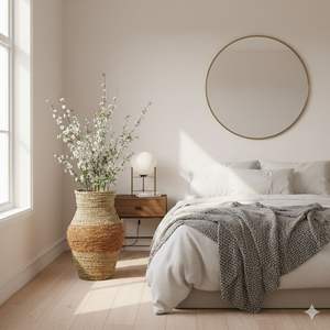 Vase artisanal en fibre de coco et en herbe de mer - Product Image 4