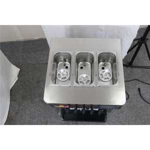 Máquina de helado suave de acero inoxidable con cubierta de mesa, 50-55 L/h, 5 sabores mixtos, tolva de preenfriamiento para cafetería ICM-390T - Product Image 4