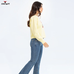 Conception populaire partout impression sweats à capuche à épaules tombantes pour femme Sweat-shirt pour femmes avec logo personnalisé - Product Image 4