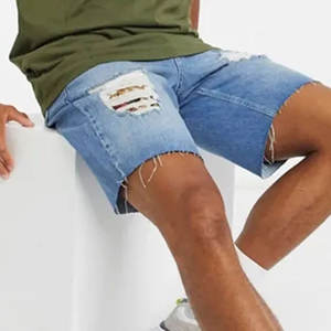 Shorts en jean amples et taille haute pour hommes, personnalisés, de haute qualité, écologiques, collection 2026 - Product Image 5