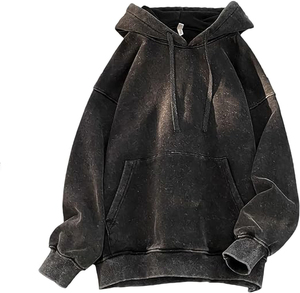 Fabricante personalizado pulóver sudaderas con capucha hombre apenado bordado sol se desvaneció Vintage Hoodi algodón pesado ácido lavado sudaderas con capucha - Product Image 3