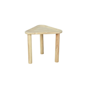 Ensemble de design traditionnel 2 tables basses gigognes en bois d'acacia sculptées triangulaires Meubles de salon Accent d'artisans élégants - Product Image 3