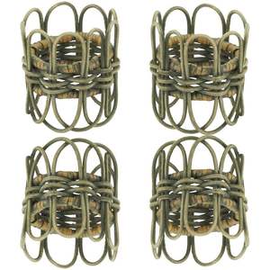 Vente en gros pas cher Anneau de serviette en rotin pour décoration de table avec strass et bling Anneau à boucle pour serviette de table - Product Image 5