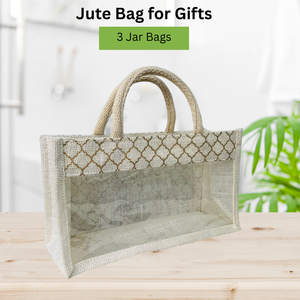 Bolsas de cesto de yute personalizadas con ventana de PVC transparente Bolsas de tarros de yute sostenibles Embalaje para festivales y regalos corporativos - Product Image 4