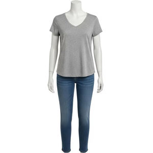 Camisetas de Mujer con Cuello Redondo, Tejido Transpirable, Estampado Digital, Tela Elástica Suave, Ropa Casual de Verano, Tops de Moda - Product Image 1