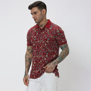 Polo imprimé cool de haute qualité pour hommes T-shirt polo grande taille avec logo brodé en coton pour hommes Design entretenu OEM - Product Image 4