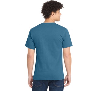 T-shirt en coton à col rond pour homme, manches courtes, options de couleurs personnalisées, tailles S-5XL, impression de logo personnalisé, usine OEM ODM, vente chaude - Product Image 4