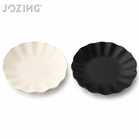 Assiette à dessert en céramique style américain festonnée de 7 pouces, durable et écologique, pour café, restaurant, hôtel - Vente en gros