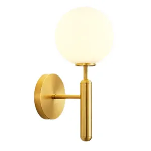 GemorraGlobe Luxury Modern LED <b>Wall</b> <b>Light</b> E26 Base Aluminum Body Warm White 3000K for Bedroom and Living Room - Product Image 1