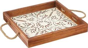 ถาดเสิร์ฟทรงสี่เหลี่ยมที่ออกแบบมาใหม่และไม่เหมือนใครทำจากไม้สำหรับร้านอาหารในบ้าน - Product Image 4