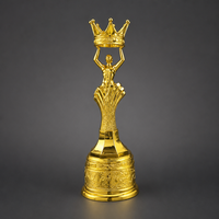 Trophée personnalisé en plastique doré avec logo, 33 cm, 27,5 cm, 24 cm, pour champion, vainqueur, récompense sportive, base dorée