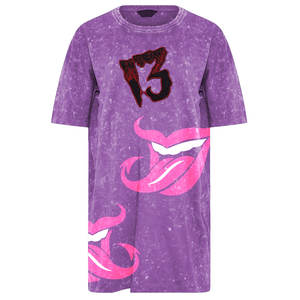 Venta al por mayor de algodón de punto personalizado de gran tamaño lavado con ácido camiseta para hombres ropa de calle Formal para hombres y niños cuello redondo - Product Image 5