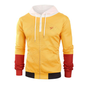 Sweat à capuche unisexe XL personnalisé à fermeture éclair intégrale, en molleton de coton et polyester de haute qualité, séchage rapide, respirant et doux - Product Image 3