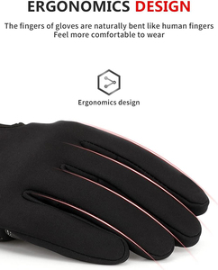 Gants de ski d'hiver chauds et coupe-vent avec logo personnalisé, mitaines confortables en cuir, technologie d'écran tactile, offre spéciale, étanches - Product Image 4