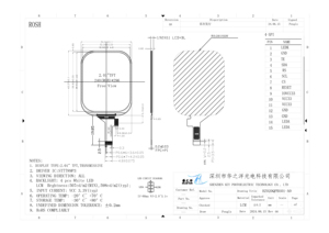 Layar <span class=keywords><strong>LCD</strong></span> TFT IPS 2.01 Inci Resolusi 240*296 Antarmuka SPI 4-Wire IC Driver ST7789 yang Dapat Disesuaikan - Product Image 4