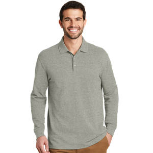 Polo de manga larga de algodón para hombre - Product Image 1