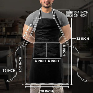 Black Adjustable Canvas Bib <b>Apron</b> 2 Pockets Waterproof Resistant Snap Closure Short Sleeve Cooking <b>Kitchen</b> <b>Aprons</b> for Women Men - Product Image 2