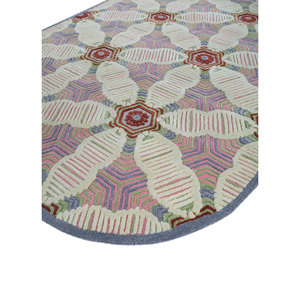 Jaipur Wunderkammer Beige <b>Brown</b> Hand Tufted <b>Wool</b> Viscose Rug Geometric Abstract for Home Hallway Rectangle Model-Top-9057 - Product Image 2