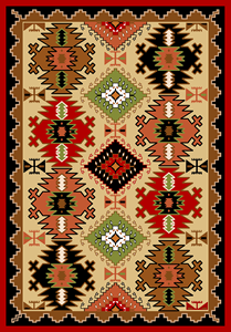 Alfombra Kilim Mimoza Ligera de Terciopelo con Estampado Digital, Base Antideslizante con Puntos, Alfombra Tribal y de Área con Diseño Vintage - Product Image 2