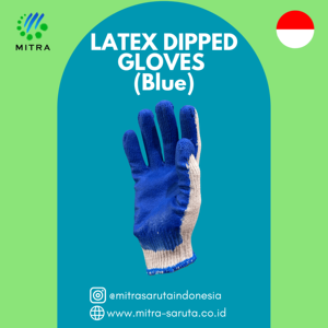 ถุงมือยาง10นิ้วแบบจุ่มสีแดงสีน้ำเงินและสีดำ (ตัวอย่างฟรี) - Product Image 1