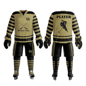 Prix d'usine sur mesure de qualité supérieure prix raisonnable uniforme de hockey sur glace 100% tissu polyester uniforme de hockey sur glace - Product Image 4