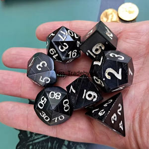 Ensemble de dés polyédriques en corne de luxe, 7 pièces, dés durables et élégants pour les jeux de société Dungeons, RPG, collectionneurs Tradebyd - Product Image 1