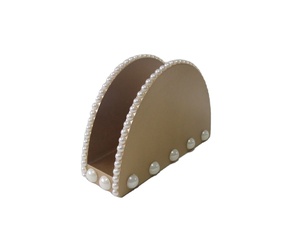 Porte-mouchoir rond fait à la main avec couvercle en bois d'acacia organisateur de serviettes boîte à mouchoirs - Product Image 3