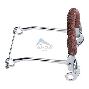 Weaver Leather Hackamore Bit con Noseband de cuero trenzado, tachuela de caballo cromada de 9 pulgadas, la mejor calidad, precio al por mayor - Product Image 4
