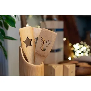 Sandtrask Cuillères en bambou écologiques, vaisselle et décorations pour tables de fête - Product Image 6